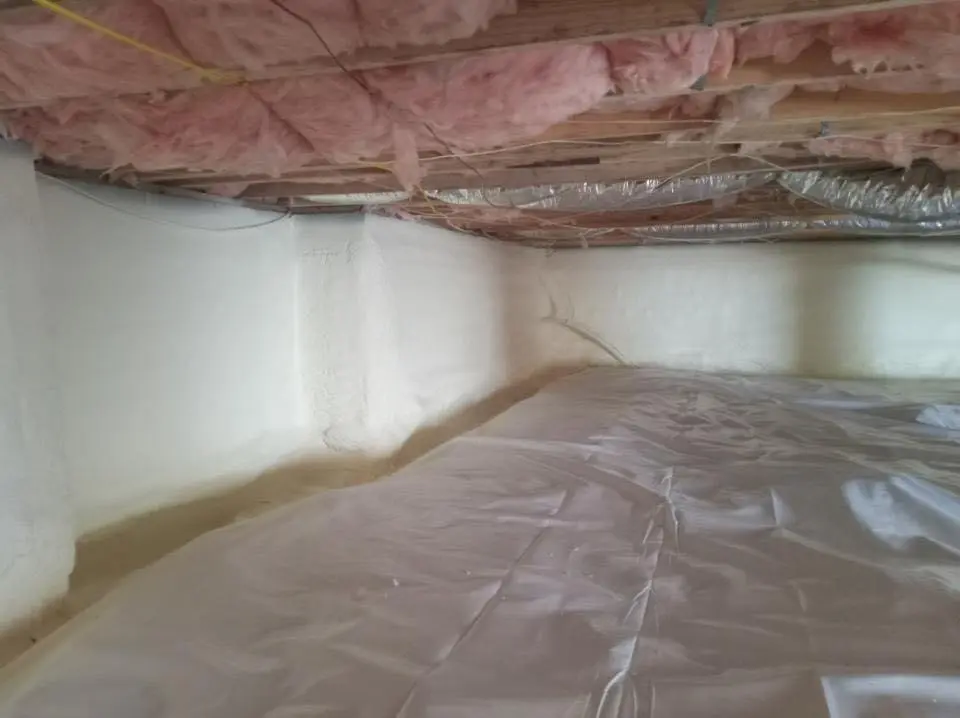 Crawl space encapsulation with closed-cell spray foam for Spray Foam Roofing in Celina